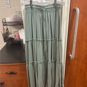 Green Tiered Maxi Skirt from Francesca’s
Worn once, twice at most